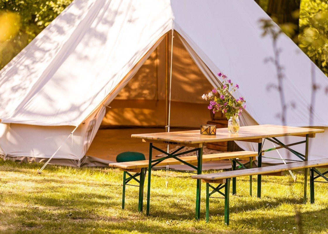 Bell tent with private WC and basic equipment